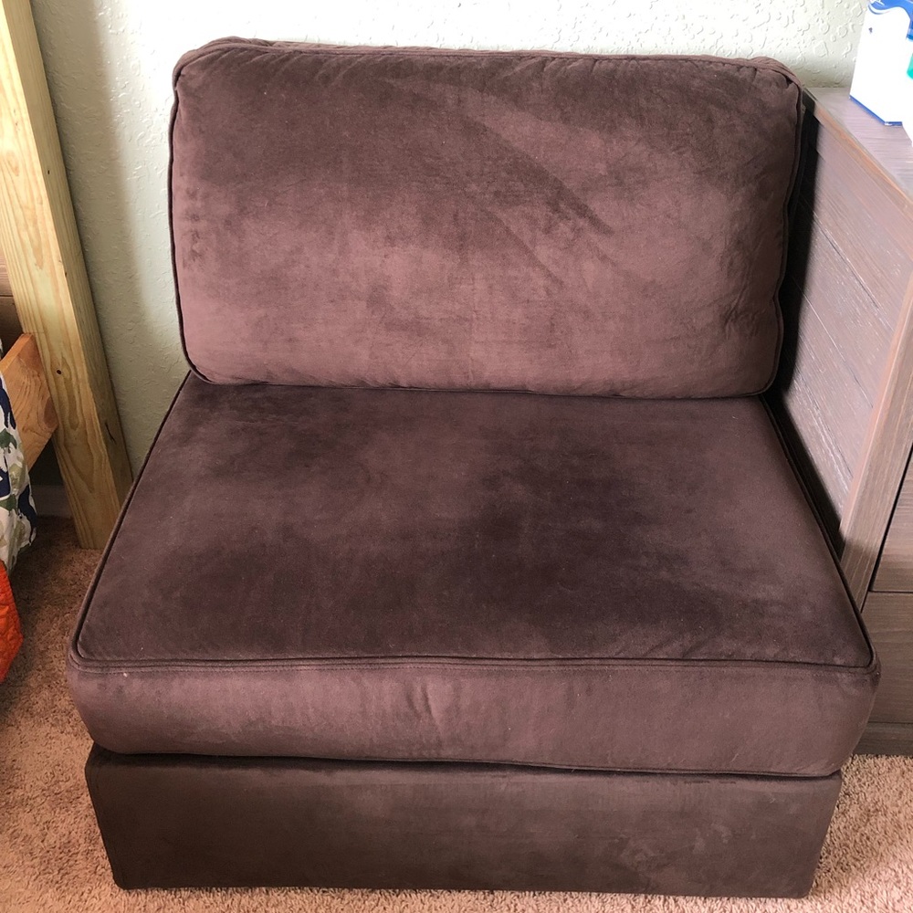 Lovesac Chocolate Padded Velvet Seat & Pillow Covers!